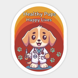 Healthy Pops Happy Lives, Happy Dog Sticker